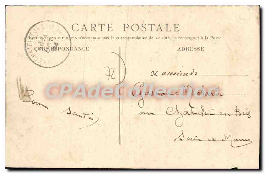 CPA Le Mans La Caisse d'Epargne Le Boulevard Rene Levasseur  — Verso