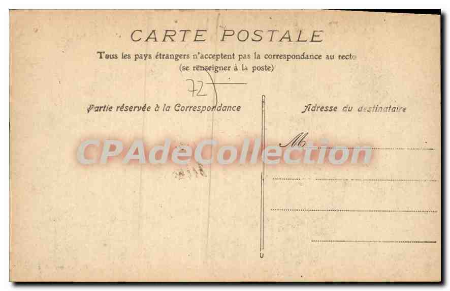 CPA Environs de Bonnetable Courcemont Chateau de la Daviere  — Rückseite