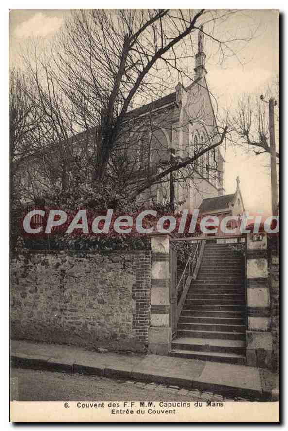 CPA Couvent des F F M M Capucins du Mans Entree du Couvent 