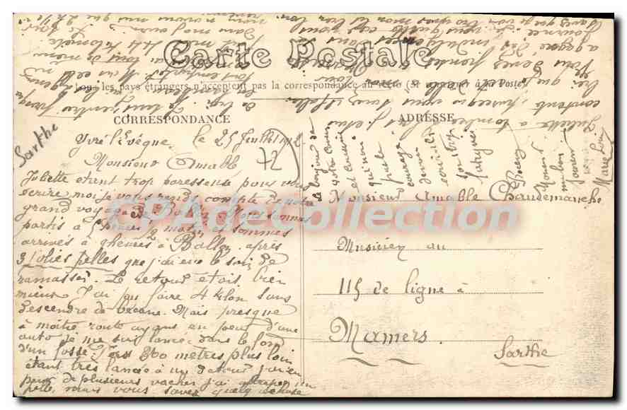 CPA Ballon Vieux Chateau et Porte  — Verso