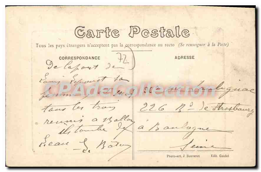 CPA Ballon Vieux Chateau et Porte  — Verso