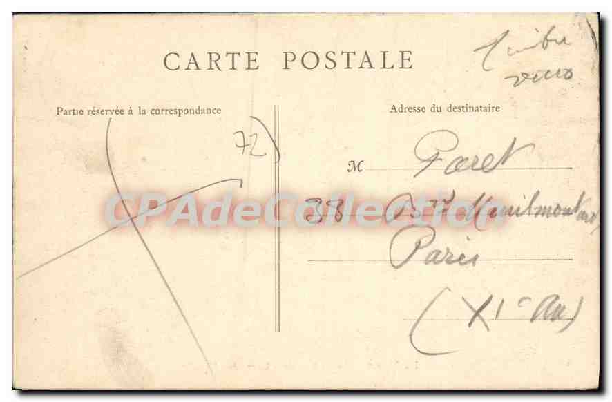 CPA Le Mans La Cathedrale Pierre druidique  — Verso