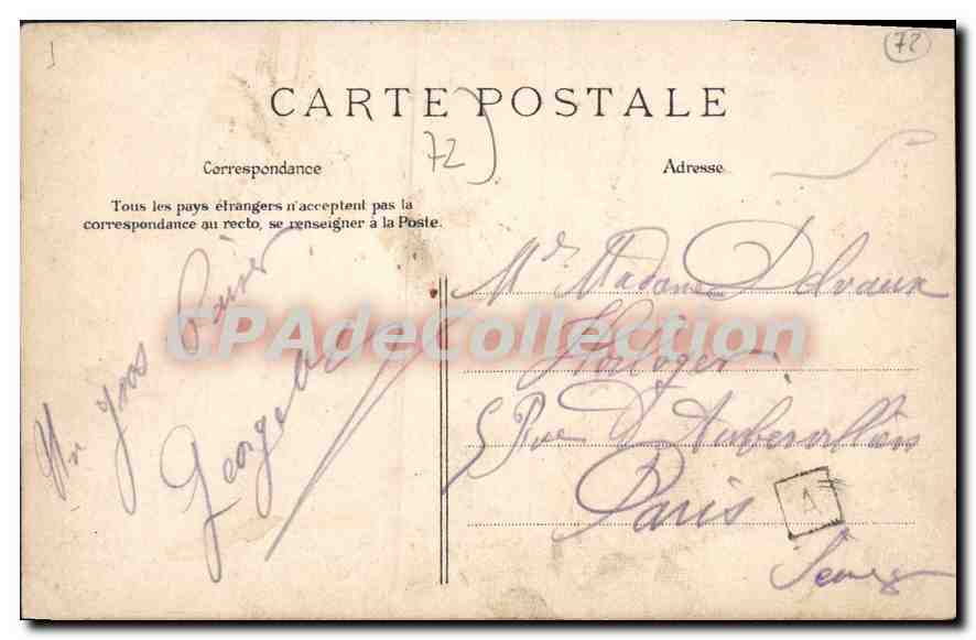 CPA Coulans Le Chateau  — Verso