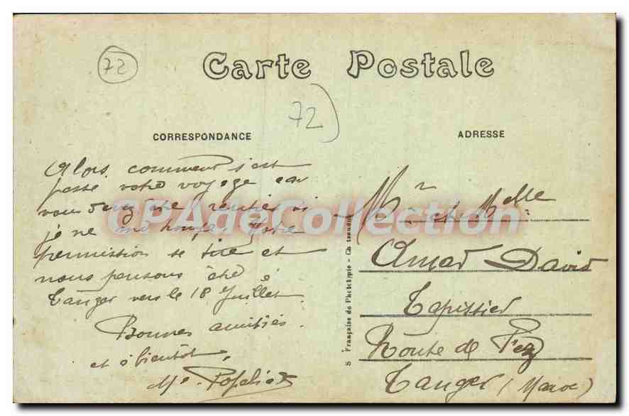CPA Montfort le Rotrou Le Chateau  — Rückseite