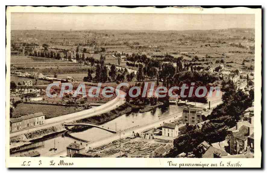 CPA Le Mans Vue panoramique sur la Sarthe 