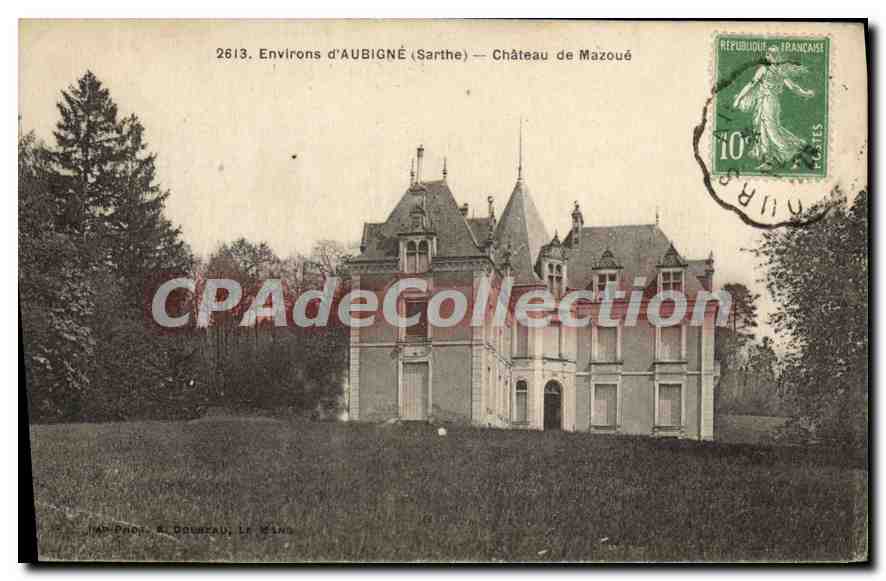 CPA Environs d'Aubigne Sarthe Chateau de Mazoue 