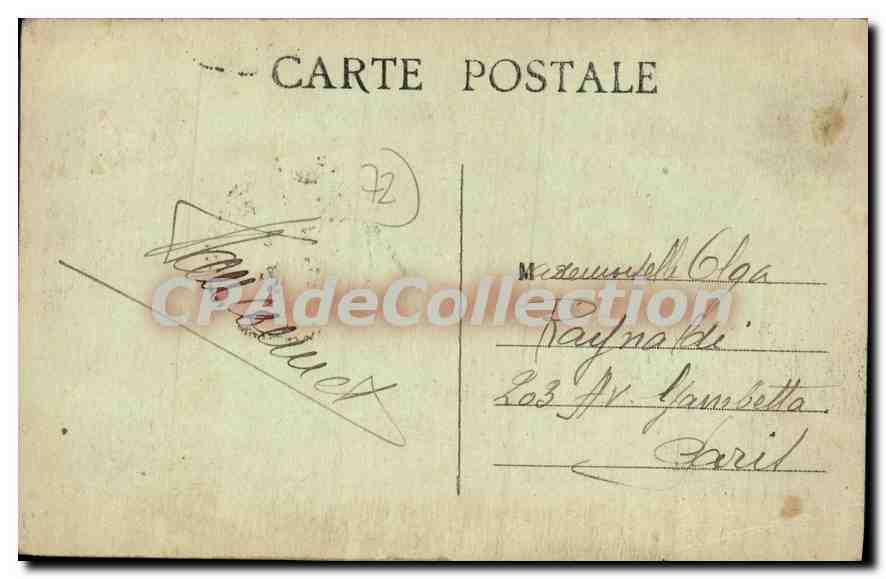 CPA Environs d'Aubigne Sarthe Chateau de Mazoue  — Rückseite