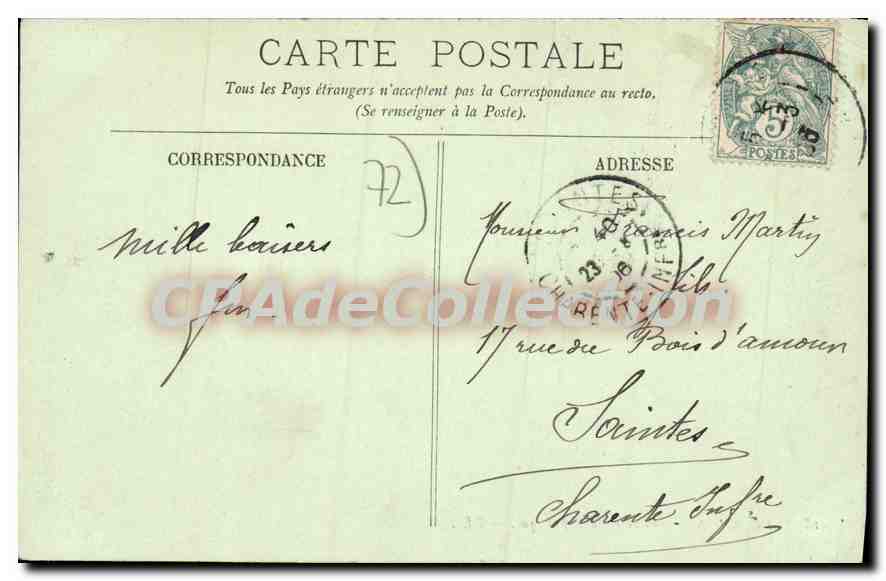 CPA Le Mans Place de la Republique  — Rückseite