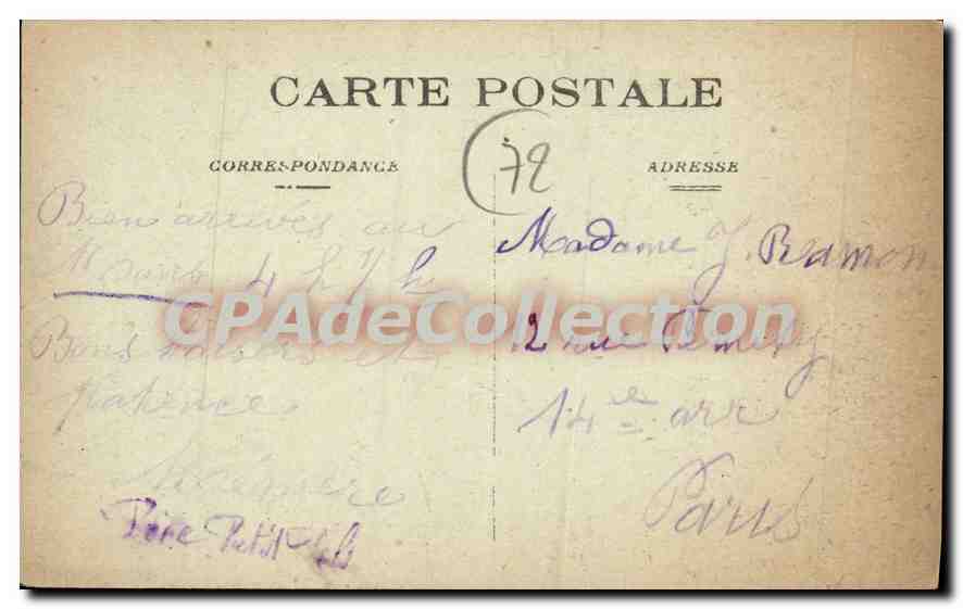 CPA Le Mans Pont en X construit en 1898 tramway à vapeur départemental tramway électrique — Rückseite