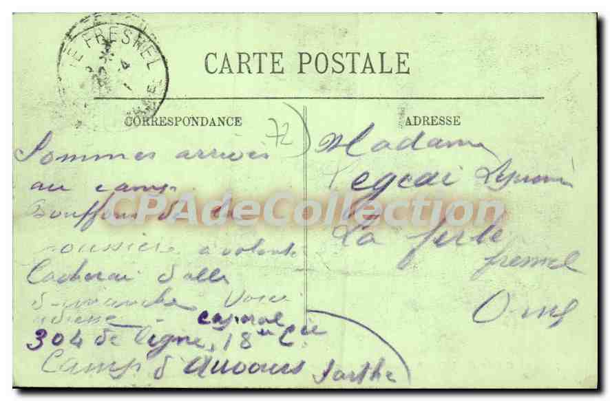 CPA Le Camp d'Auvours Preparation d'une Revue  — Back