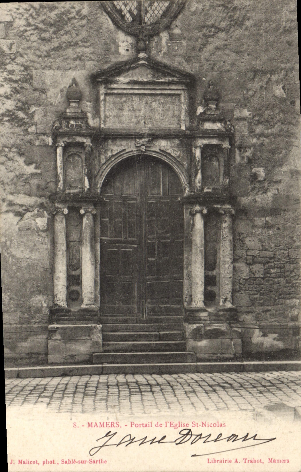 CPA Mamers Portail de l'Eglise St Nicolas 