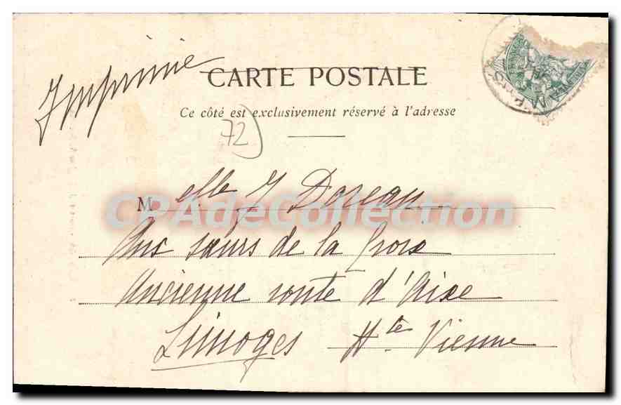 CPA Mamers Portail de l'Eglise St Nicolas  — Rückseite