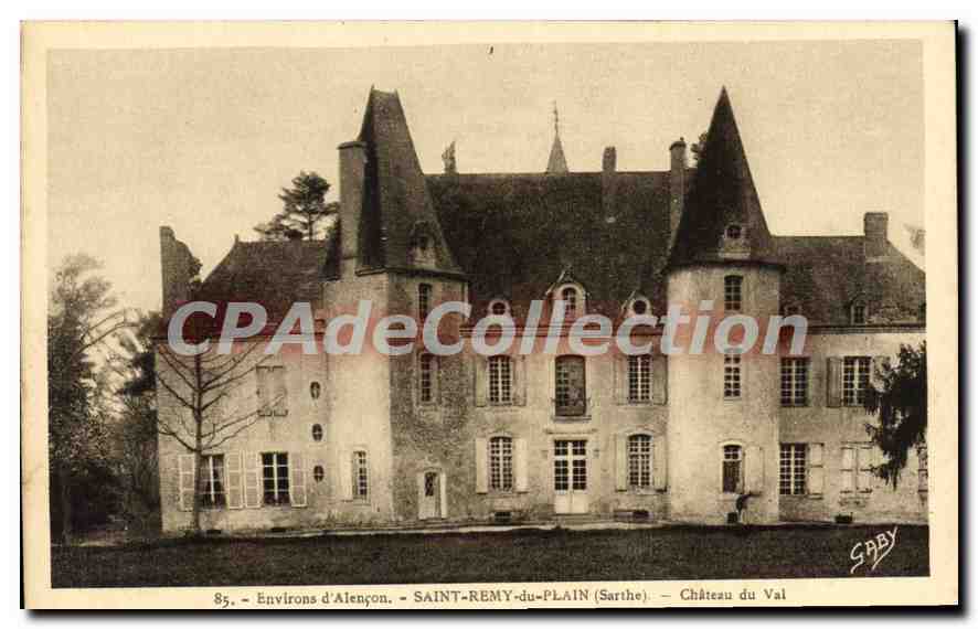 CPA Environs d'Alencon Saint Remy du Plain Sarthe Chateau du Val 