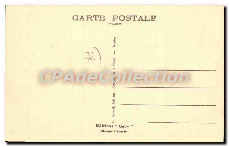 CPA Environs d'Alencon Saint Remy du Plain Sarthe Chateau du Val  — Rückseite