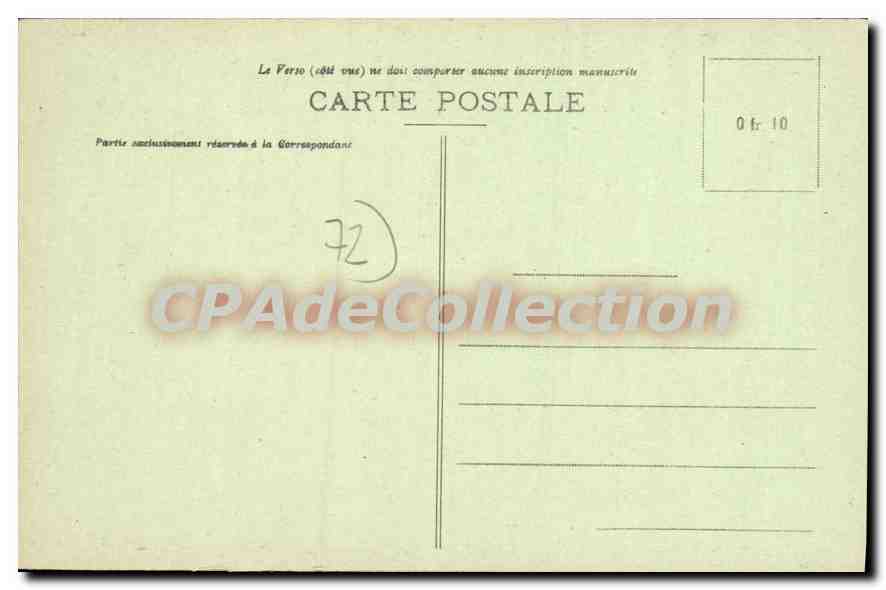 CPA Fresnay sur Sarthe Sarthe l'Eglise Monument classe  — Verso