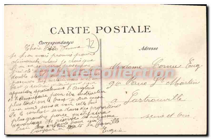 CPA Le Mans Le Monument de Pontlieue  — Verso