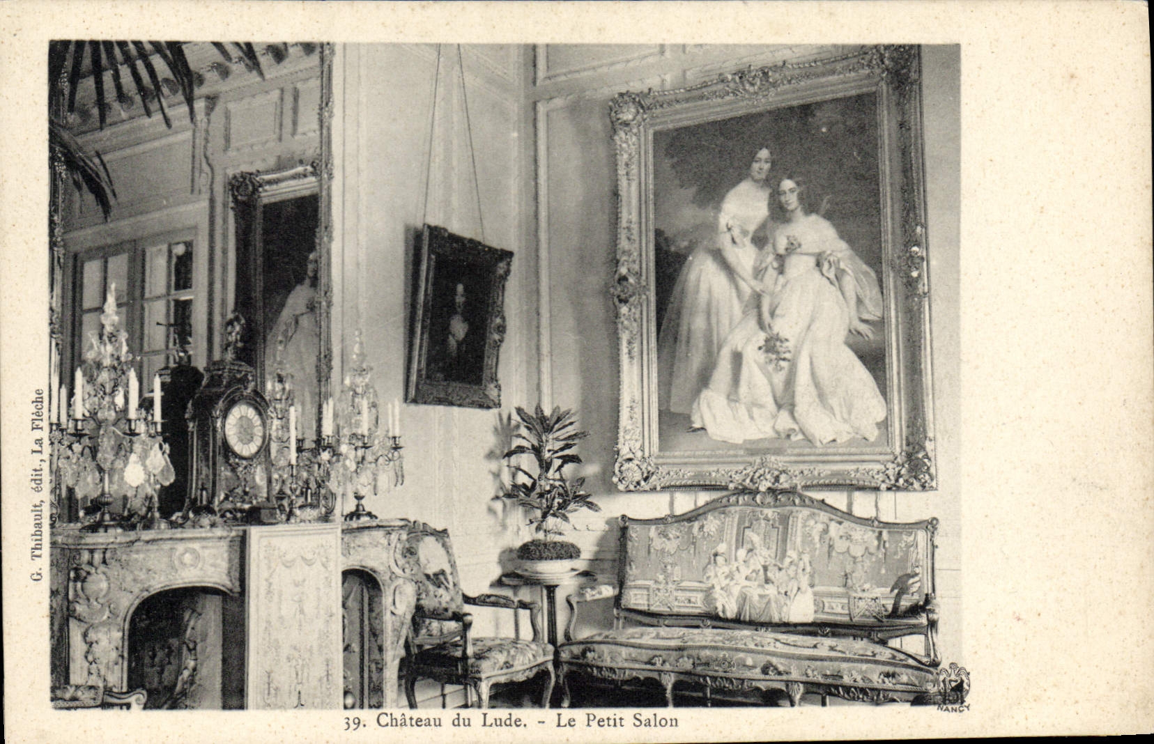 Château du Lude - Le Petit Salon — G. Thibault, édit. La Plèche, n°39