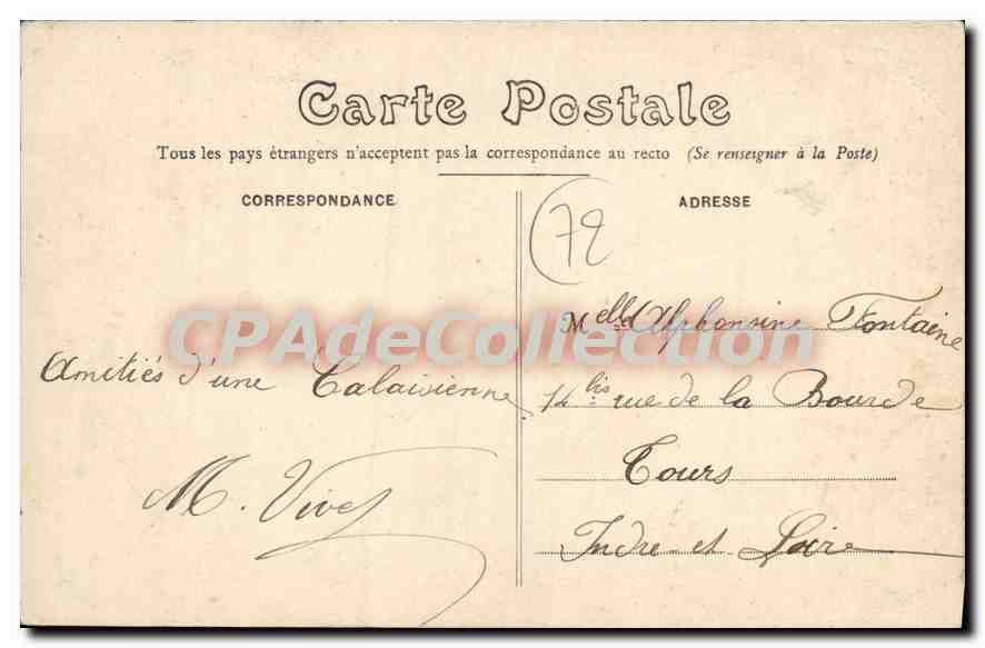 La Sarthe — Le Père Queru allant au Marché — Phototypie J. Bouveret Le Mans — Verso