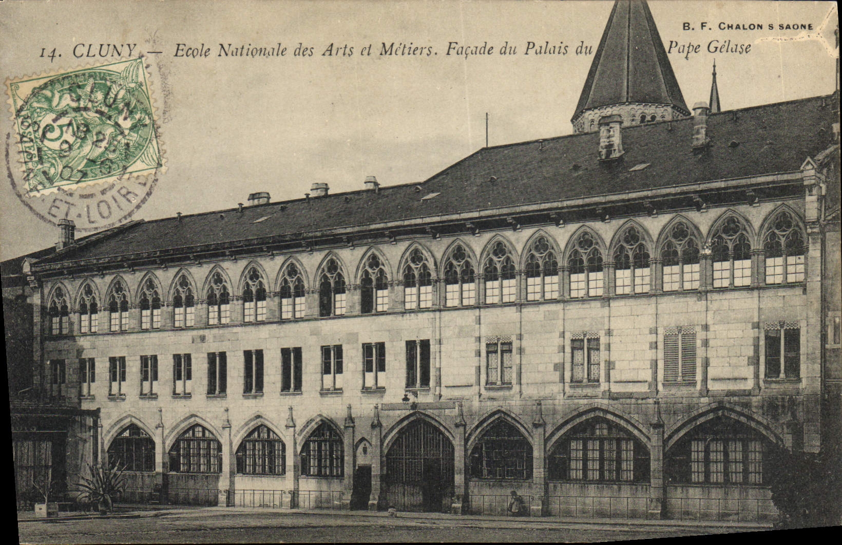 Cluny — École Nationale des Arts et Métiers. Façade du Palais du Pape Gélase — B. F. Chalon s/ Saône