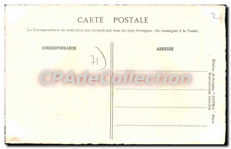 CPA En Bourgogne Saone et Loire Chateau de Sercy  — Rückseite