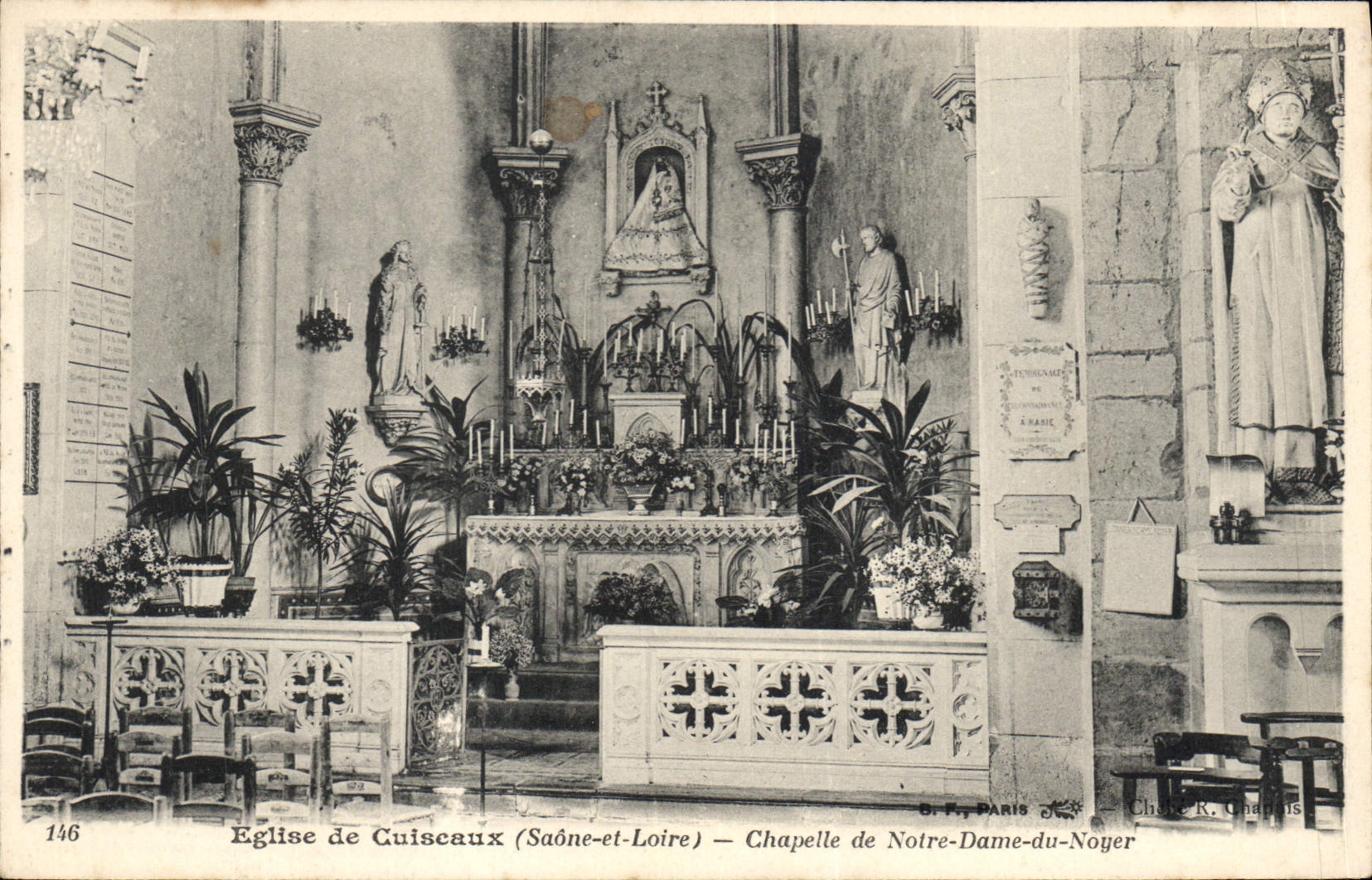 CPA Eglise de Cuiseaux Saone et Loire Chapelle de Notre Dame du Noyer 