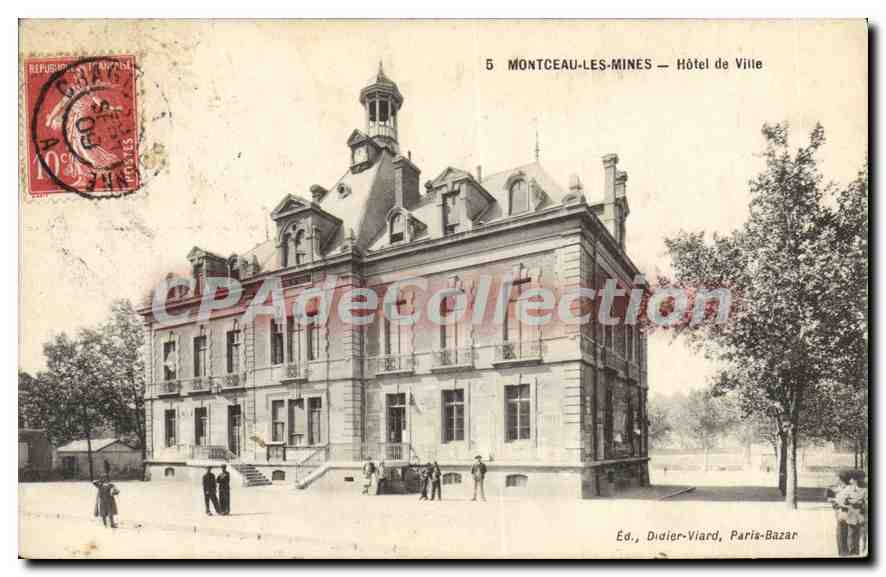 Montceau-les-Mines — Hôtel de Ville — Éd. Didier-Viard, Paris-Bazar