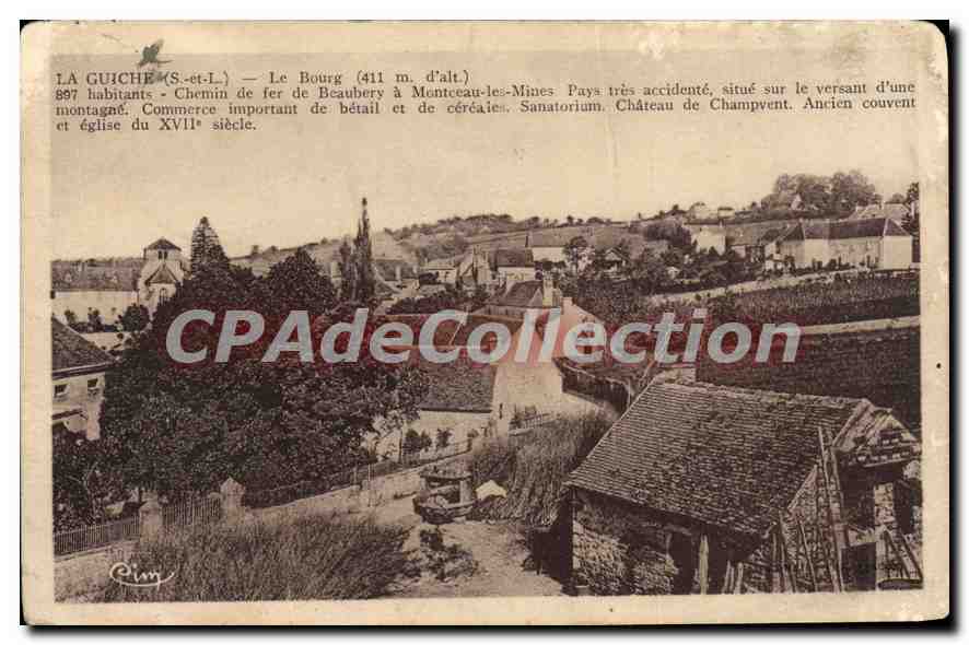 La Guiche (S.-et-L.) — Le Bourg (411 m. d'alt.) — CPAdeCollection