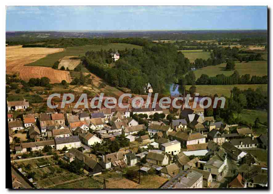 CPSM Champagne Sarthe Vue generale aerienne 