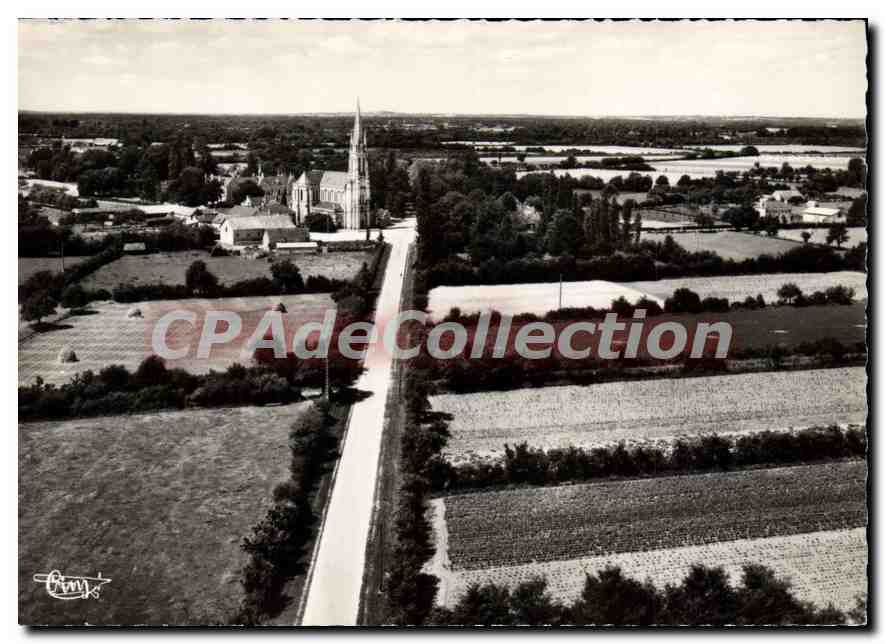 CPSM La Chapelle du Chene Sarthe Arrivee du Pelerinage Vue aerienne 