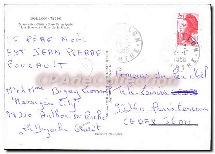 Dollon — vue de la ville — Édition HERAULT & BELLEME — Back