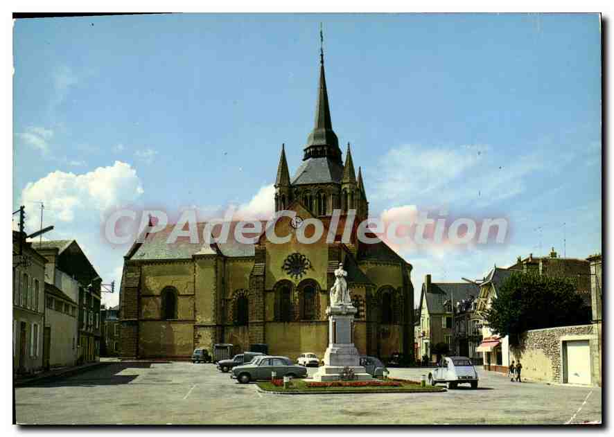Fresnay-sur-Sarthe — Kirche und zentrales Denkmal — Verlag Couleurs Naturelles, Nr. XR 106