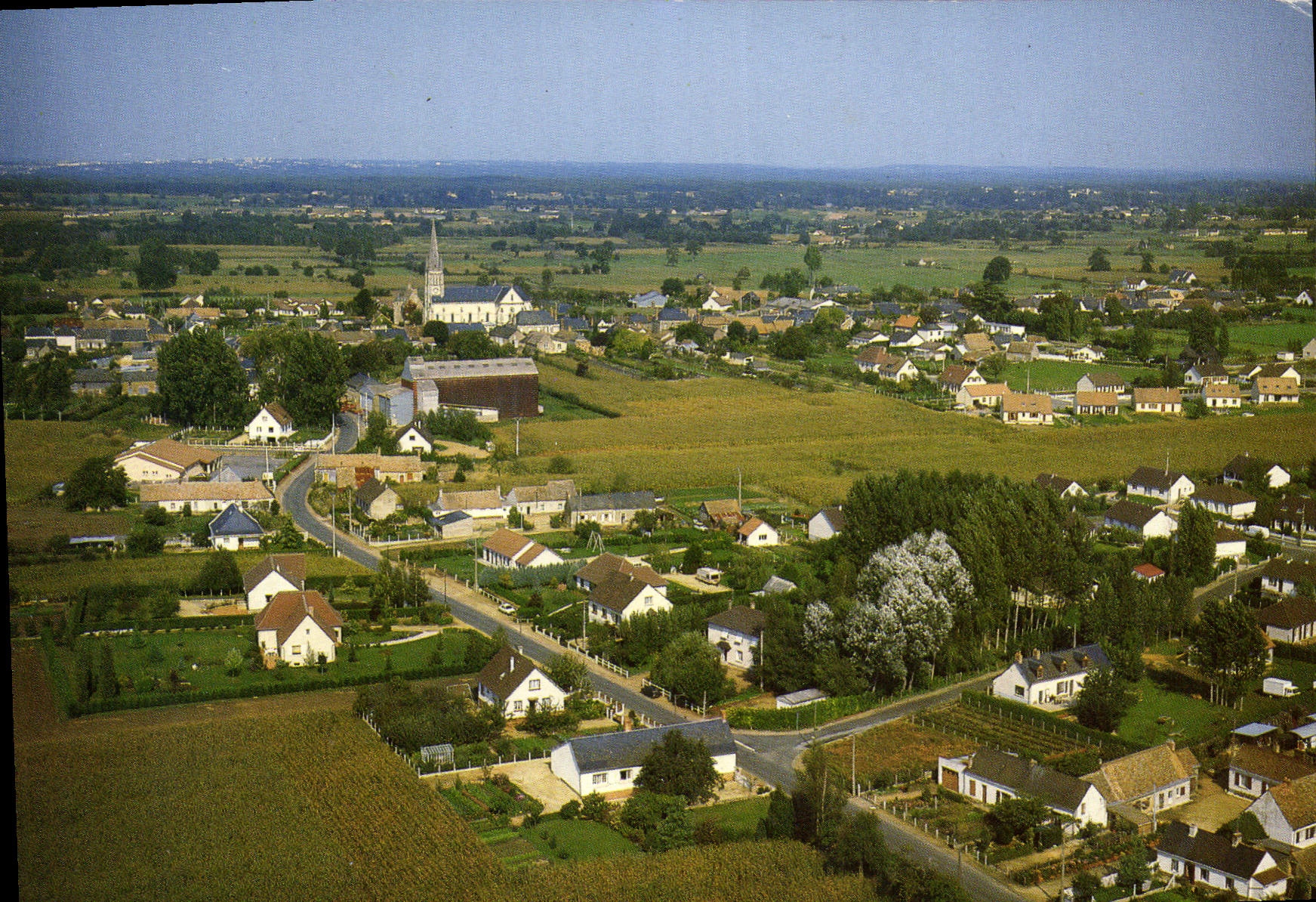 CPSM Laigne en Belin Sarthe vue generale aerienne 
