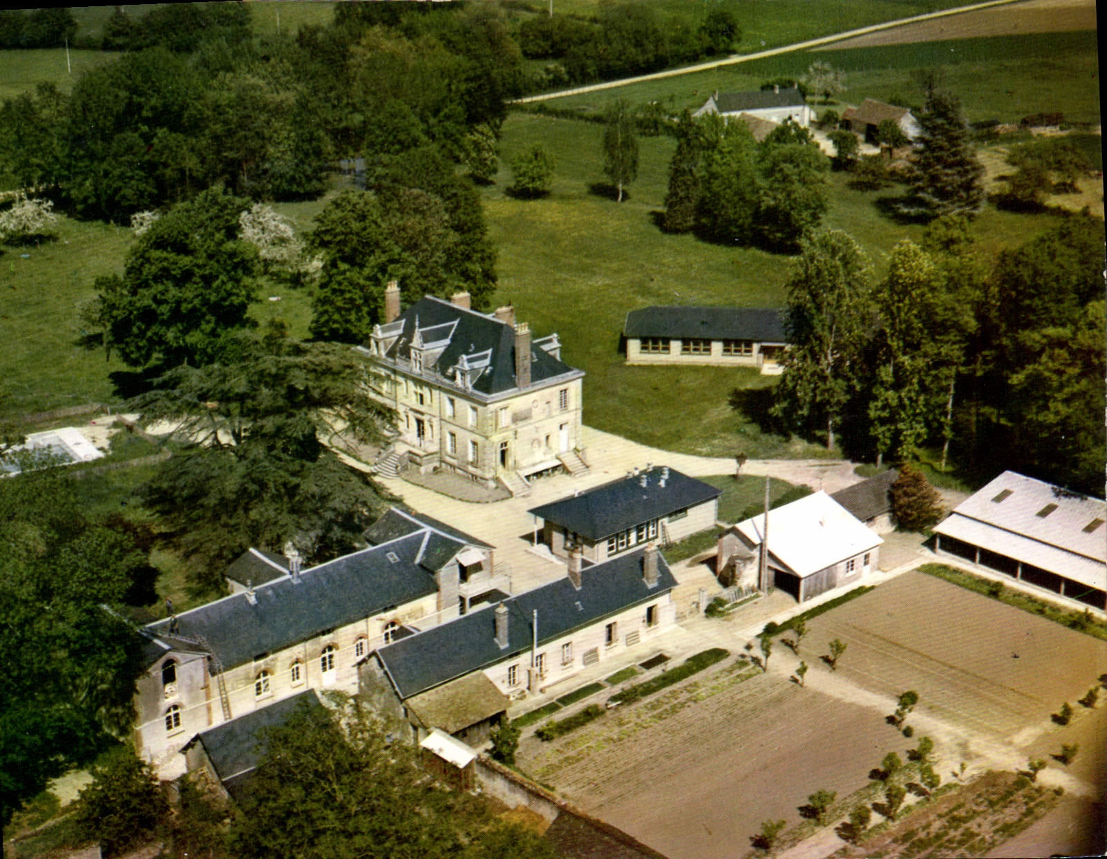 CPSM Cerans Foulletourte Sarthe Bel Air vue aerienne 