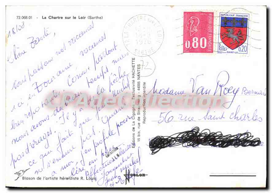 CPSM La Chartre sur le Loir  — Rückseite