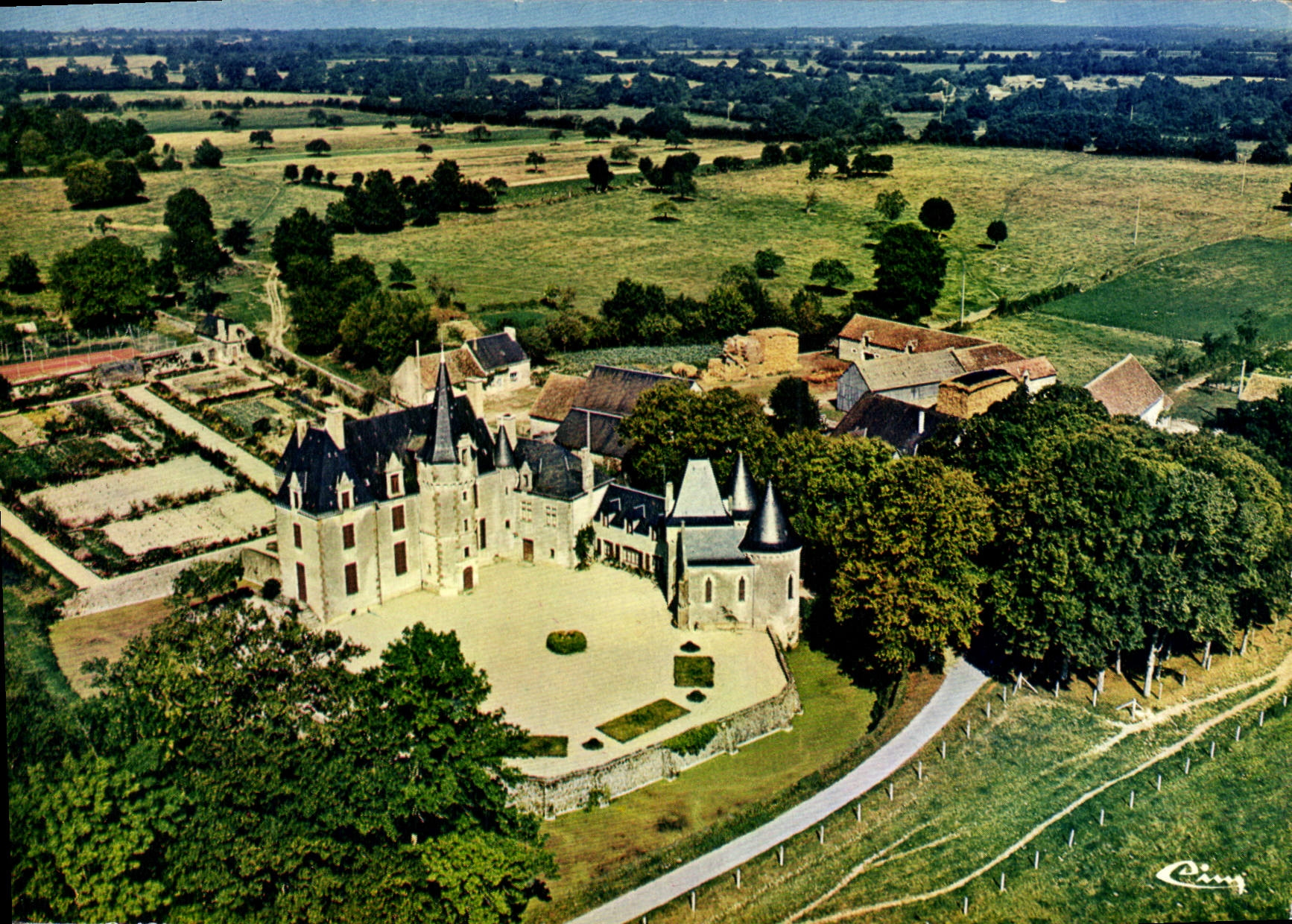 CPSM Asse le Boisne Sarthe Chateau Cherizay 