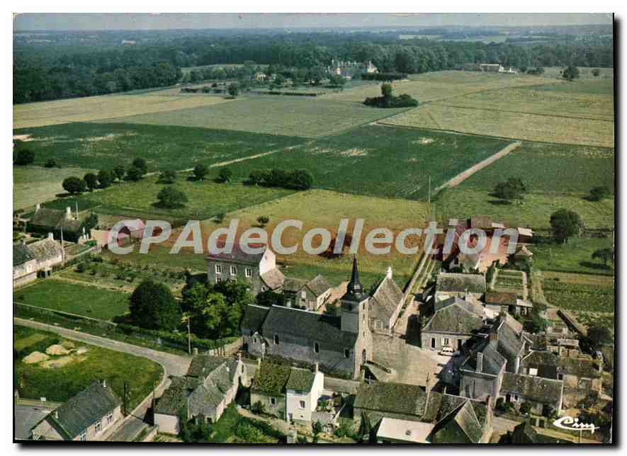 CPSM Ardenay sur Merize Sarthe Vue generale aerienne 