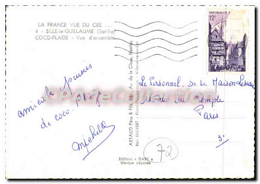 CPSM Sille le Guillaume Sarthe Coco plage Vue d'ensemble  — Rückseite