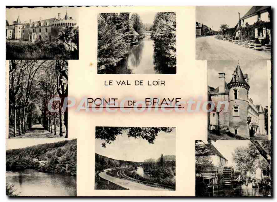 CPSM Pont de Braye Sarthe Vue d'Ensemble 