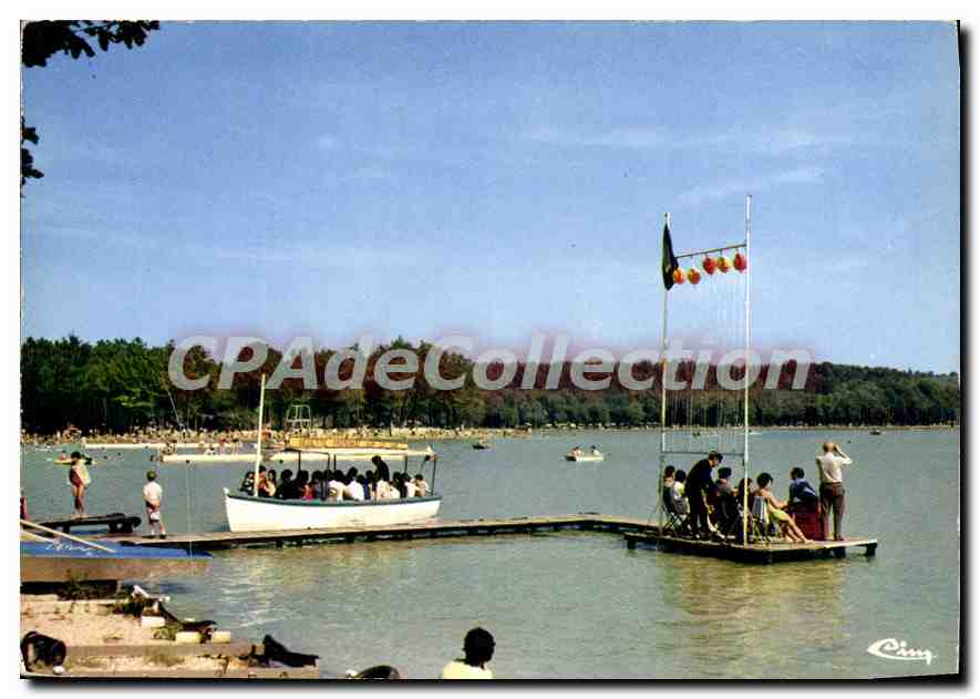 CPSM Sille le Guillaume Sarthe Sille plage Foret Domaniale Lac 
