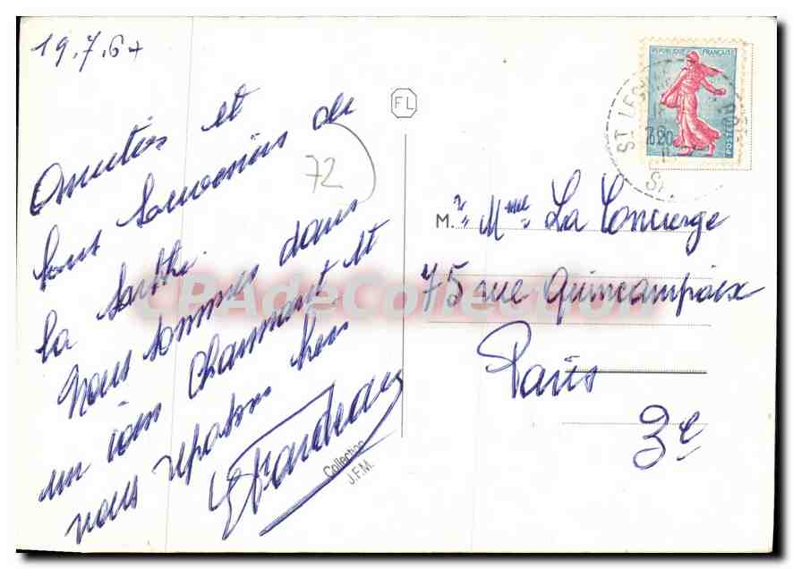 Saint-Léonard-d'Isère — scène de restaurant avec couple et cuisinier — éditeur S.2 — Verso