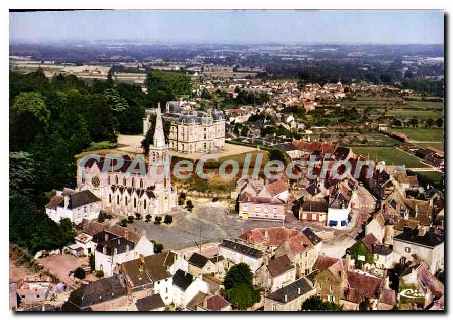 CPSM Montfort le Rotrou Sarthe Vue generale aerienne 