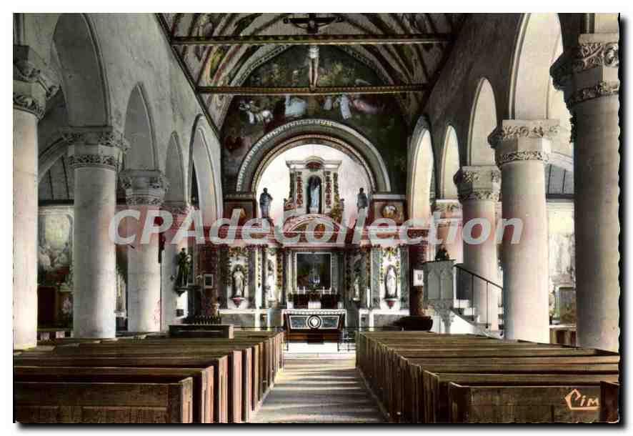 CPSM Mansigne Sarthe interieur de l'eglise 