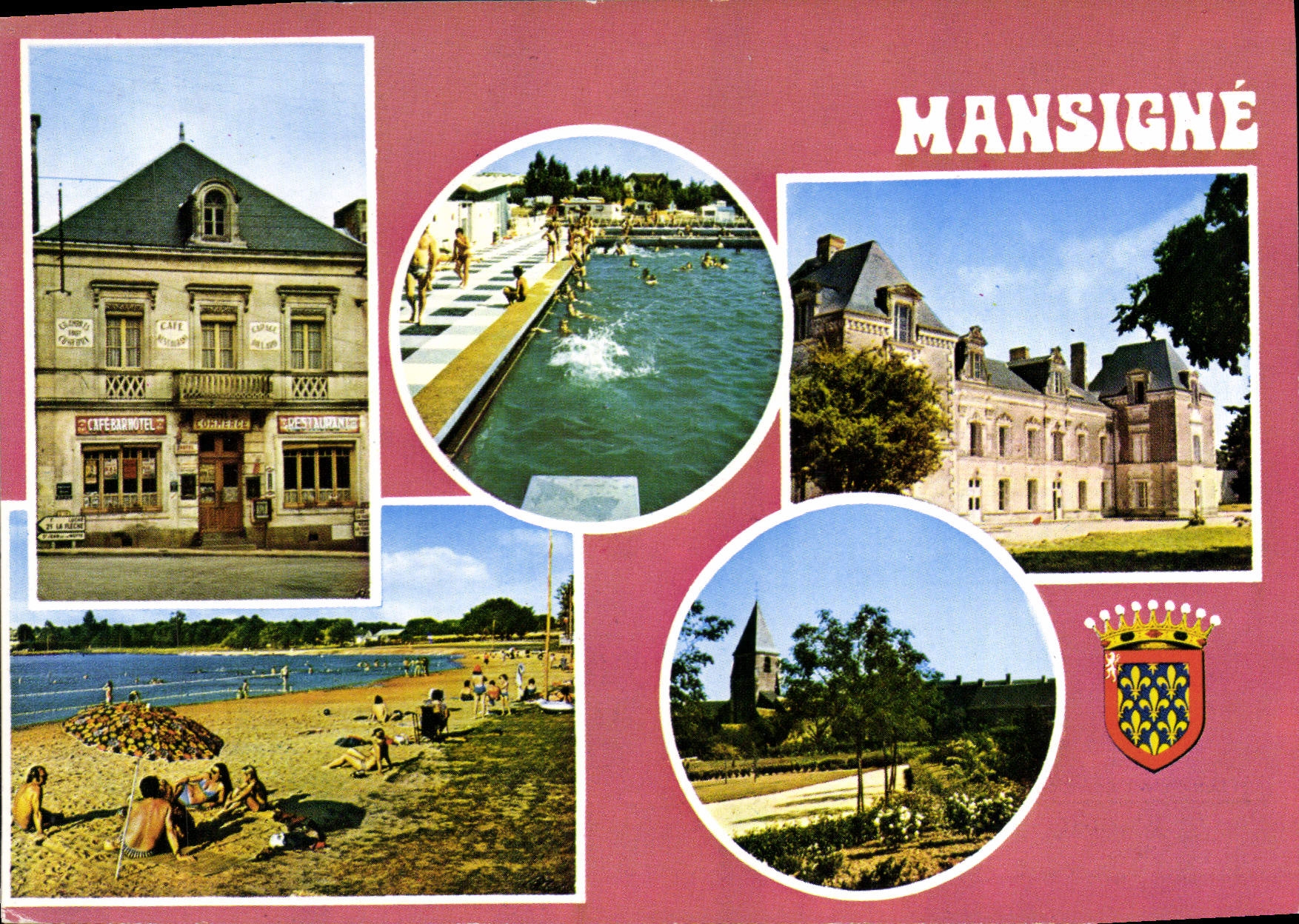 Mansigné — vue de la station thermale et du château — Éditions & Impressions Combier