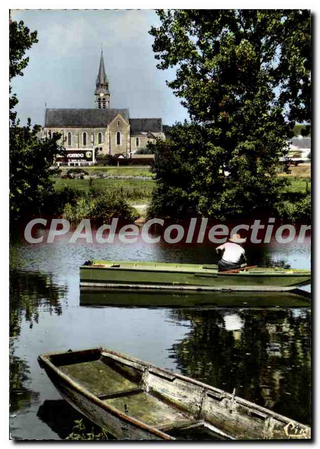 CPSM Yvre l'Eveque Sarthe Bords de l'huisne 