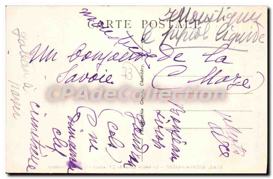 CPA Gresy sur Isere La Vieille eglise du XV siecle Fontaine Romaine  — Rückseite