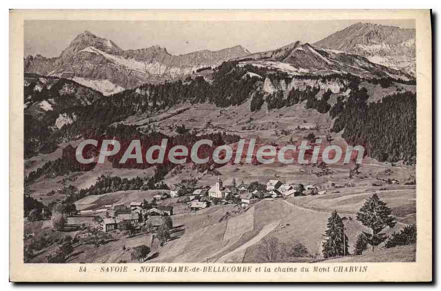 CPA Savoie Notre Dame de Bellecombe et la chaine du Mont Charvin 