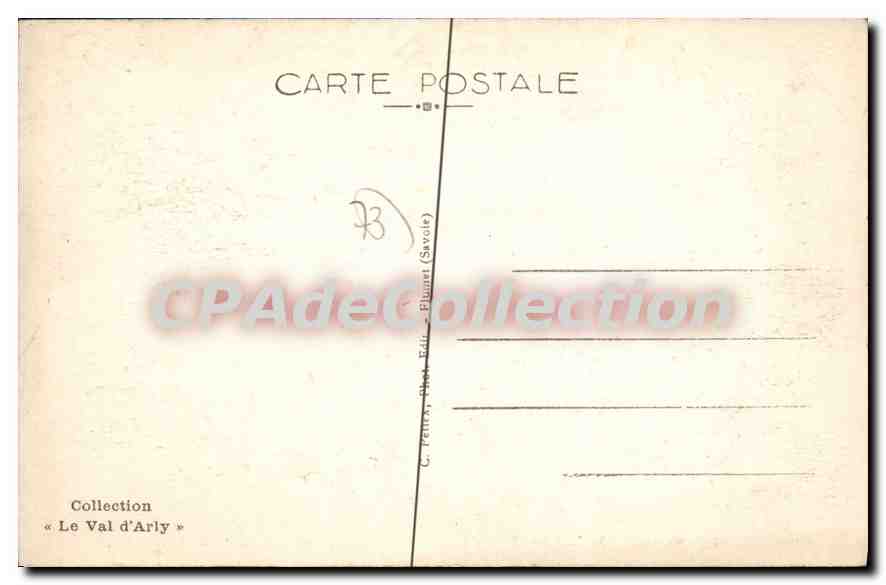 CPA Savoie Notre Dame de Bellecombe et la chaine du Mont Charvin  — Rückseite