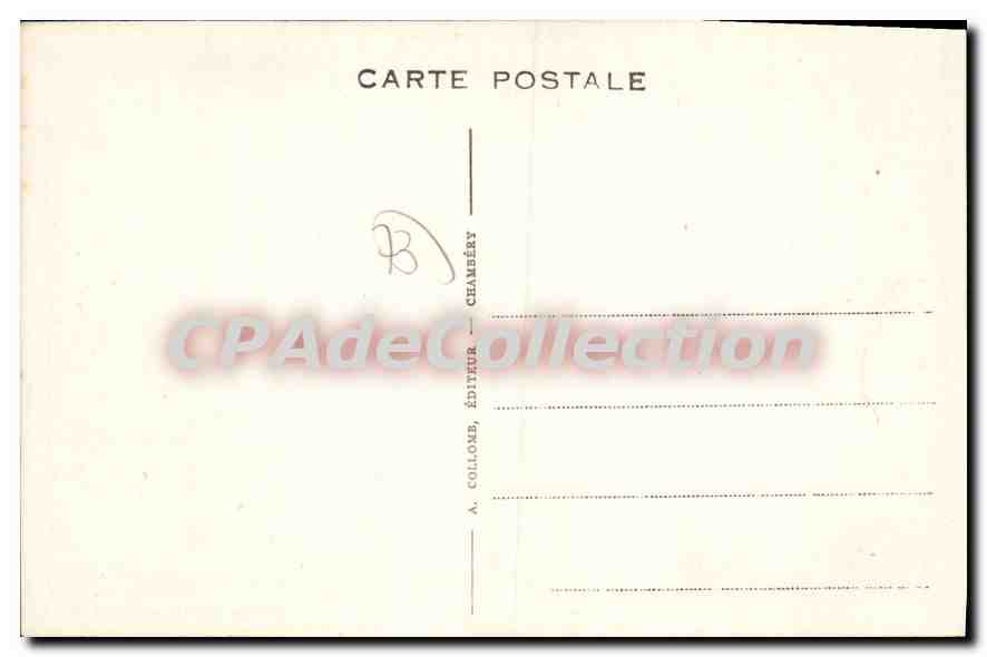 CPA La Savoie Pittoresque Saint Bon la Terrasse de l'hotel du lac bleu et le grand Bec  — Rückseite