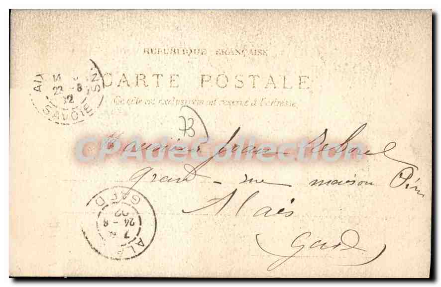 CPA Aix les bains les Moulins de Gresy  — Back