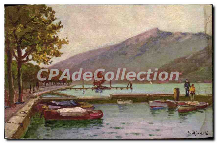 CPA Aix les Bains Grand Port et Dent du chat 